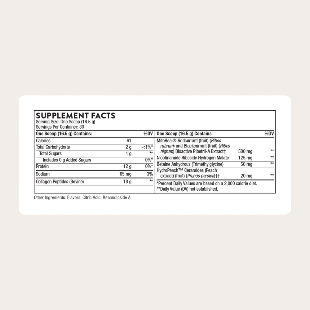 THORNE Colágeno Plus - cuchara medidora para porciones fáciles