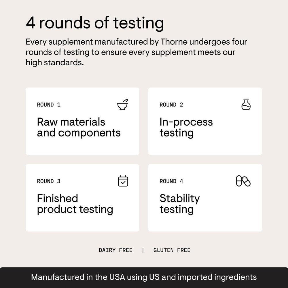 THORNE CoQ10, ideal para adultos 40 mas, energía y vitalidad diarios.