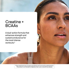 THORNE Creatine + BCAAs peach mango mixed in water for refreshing flavor