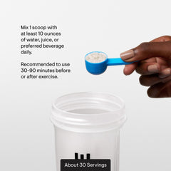 THORNE Creatine + BCAAs nutrition facts shot emphasizes clean ingredients