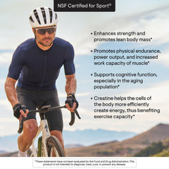 THORNE Creatine pineapple orange jar with measuring spoon ready for workouts