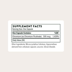 THORNE cromio picolinato: cápsulas listas para consumo diario