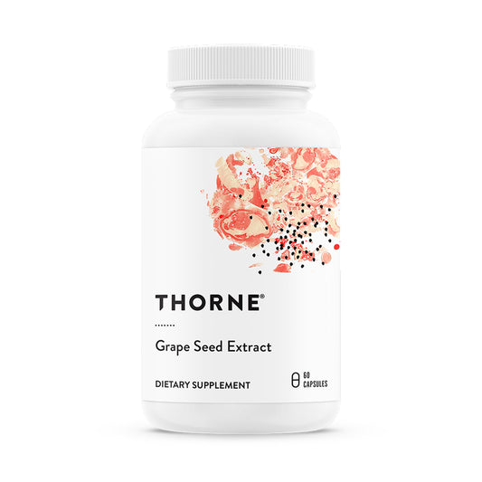 THORNE Extracto de semilla de uva en cápsulas: soporte antioxidante potencial para el día a día.