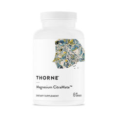 THORNE frasco delante mostrando envase y beneficio de calidad verificada