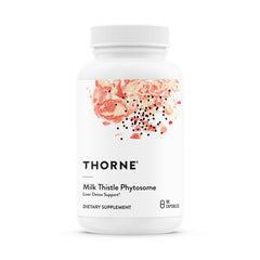 THORNE Milk Thistle Phytosome: cápsulas en frasco para soporte hepático diario