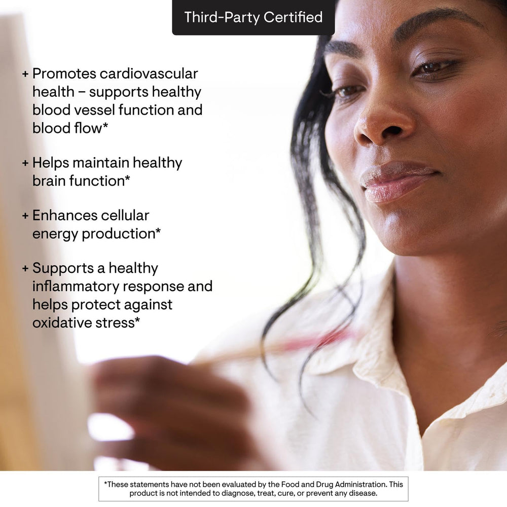 THORNE Omega-3 CoQ10: embalaje sostenible que cuida el medio ambiente.