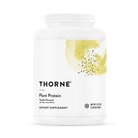 THORNE envase frontal mostrando el diseño y cantidad, comunicación clara de beneficio