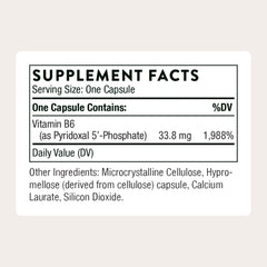 Cápsulas de vitamina B6 bioactiva para síntesis de neurotransmisores