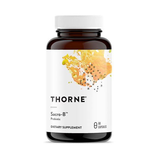 THORNE Sacro-B Probiótico en botella, apoyo suave para la salud intestinal diaria.
