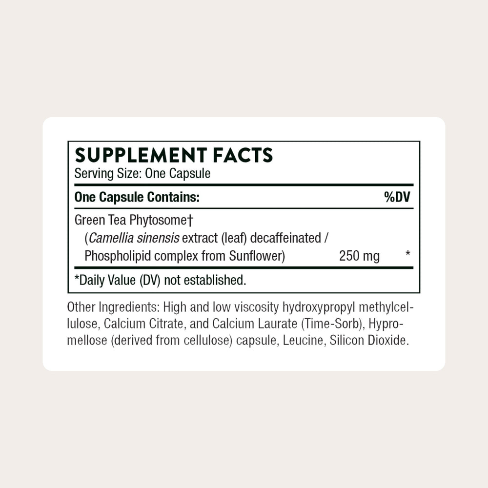 THORNE té verde Phytosome apoyo antioxidante potencial para el hígado