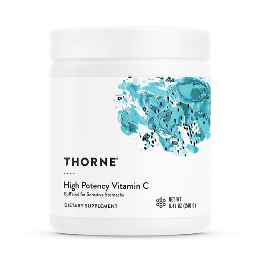 THORNE Vitamina C Potencia Alta en botella, apoyo inmunológico diario.