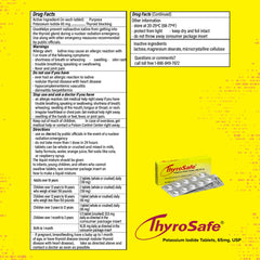 THYROSAFE incluido en un kit de emergencia doméstico, preparado para contingencias