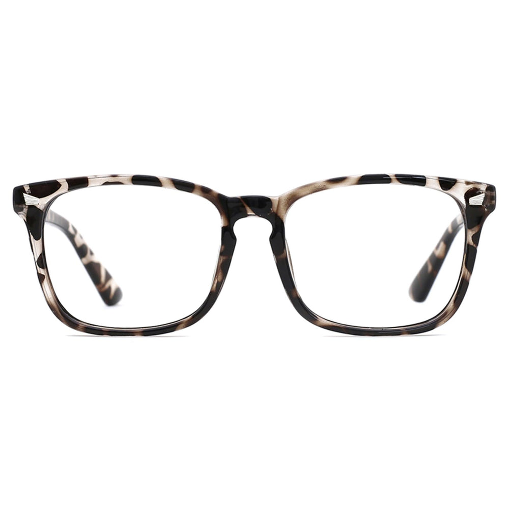 TIJN vista frontal del producto con diseño cuadrado y acabado transparente, protege la vista