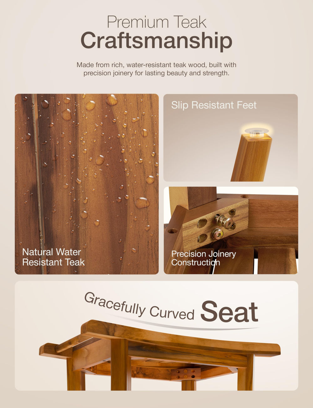 TINAMO vista del asiento curvado para mayor confort al sentarse