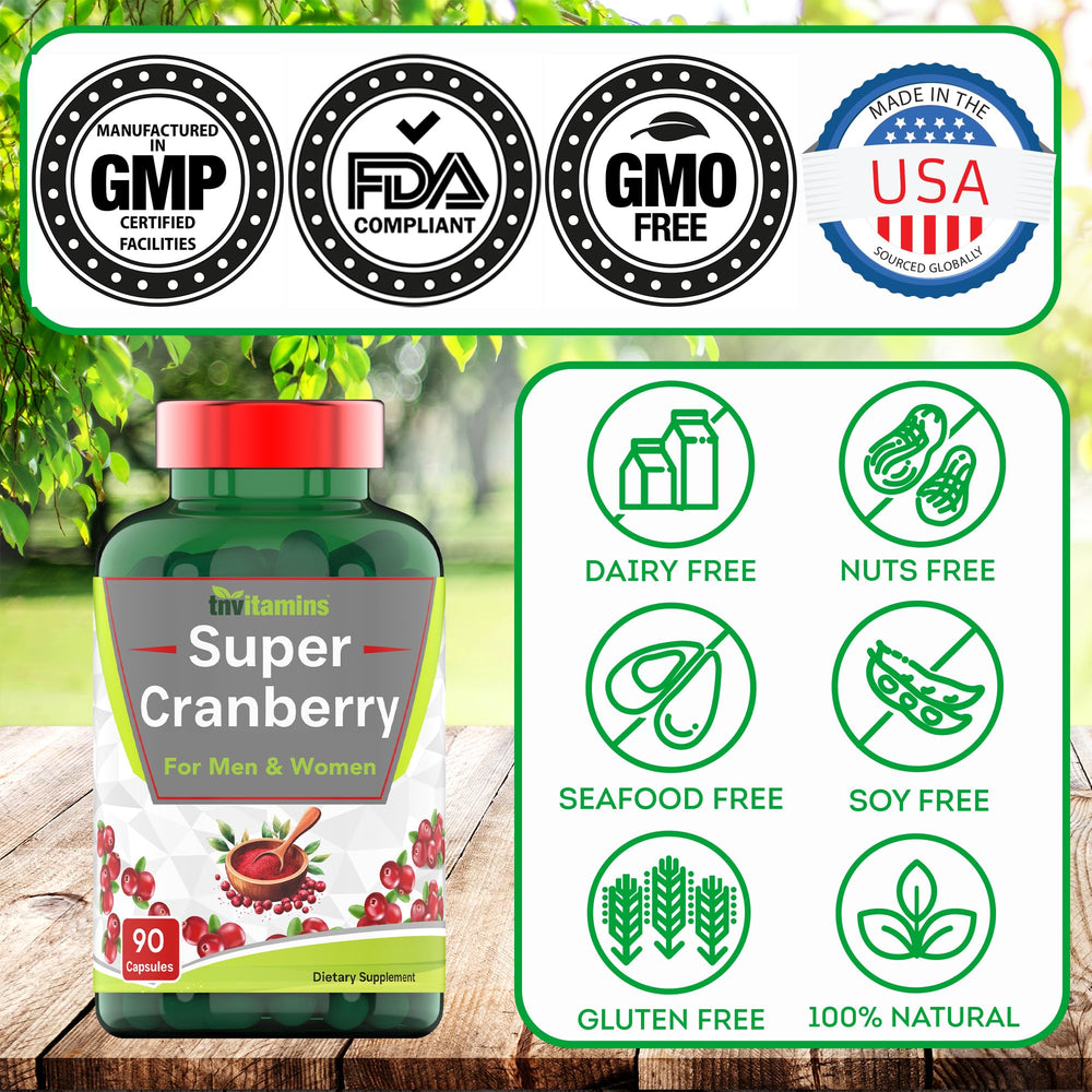 tnvitamins etiqueta con lista de ingredientes y certificaciones claras