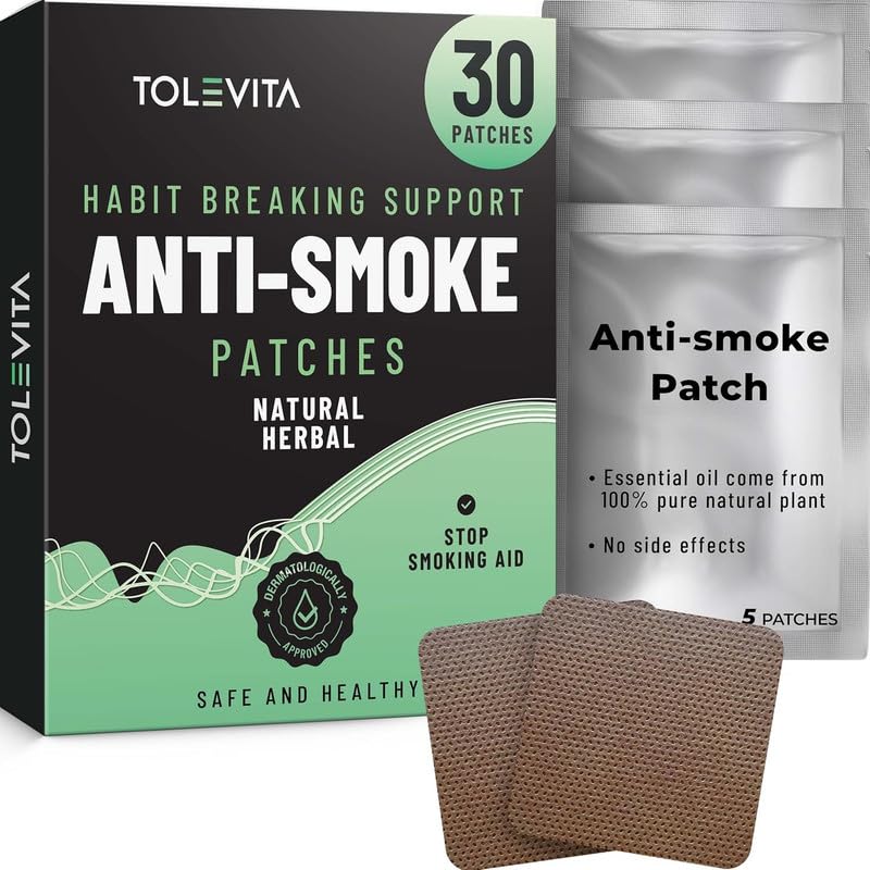 TOLEVITA parche antihumo frontal mostrando diseño y beneficios discretos