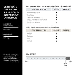 Piña natural no transgénica como fuente de Toniiq Bromelina.