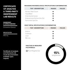 Primer plano de la etiqueta Toniiq con lista de ingredientes estandarizados
