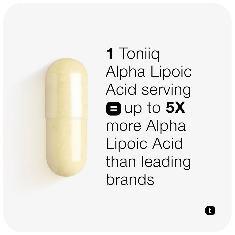 Toniiq etiqueta detallada con porcentaje de pureza y certificación visible