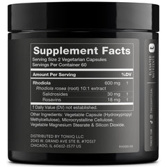 Toniiq Rhodiola: cápsulas de 120 unidades para consumo diario