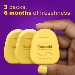 Tonochi SlimWeave etiqueta con ingredientes mostrando cera de abeja y xilitol