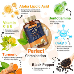 Totaria botella cápsulas alfa lipoico 600 mg, entrega diaria práctica.