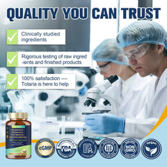 Totaria etiqueta del producto con listado de ingredientes y certificaciones