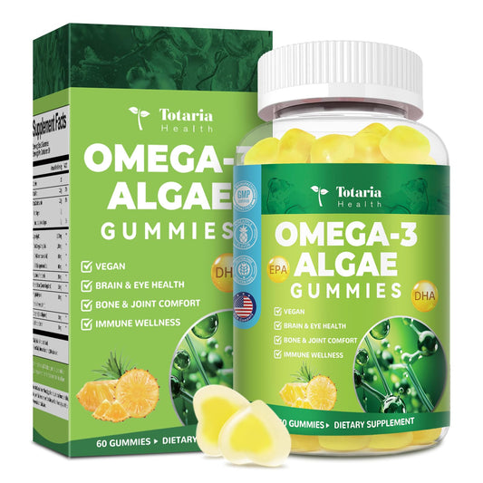 Totaria gominolas omega-3 con aceite de algas, facilita la ingesta diaria.