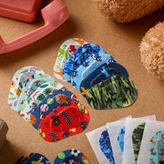 Toulite parche con diseño dinosaurio cercano, atractivo para motivar al niño