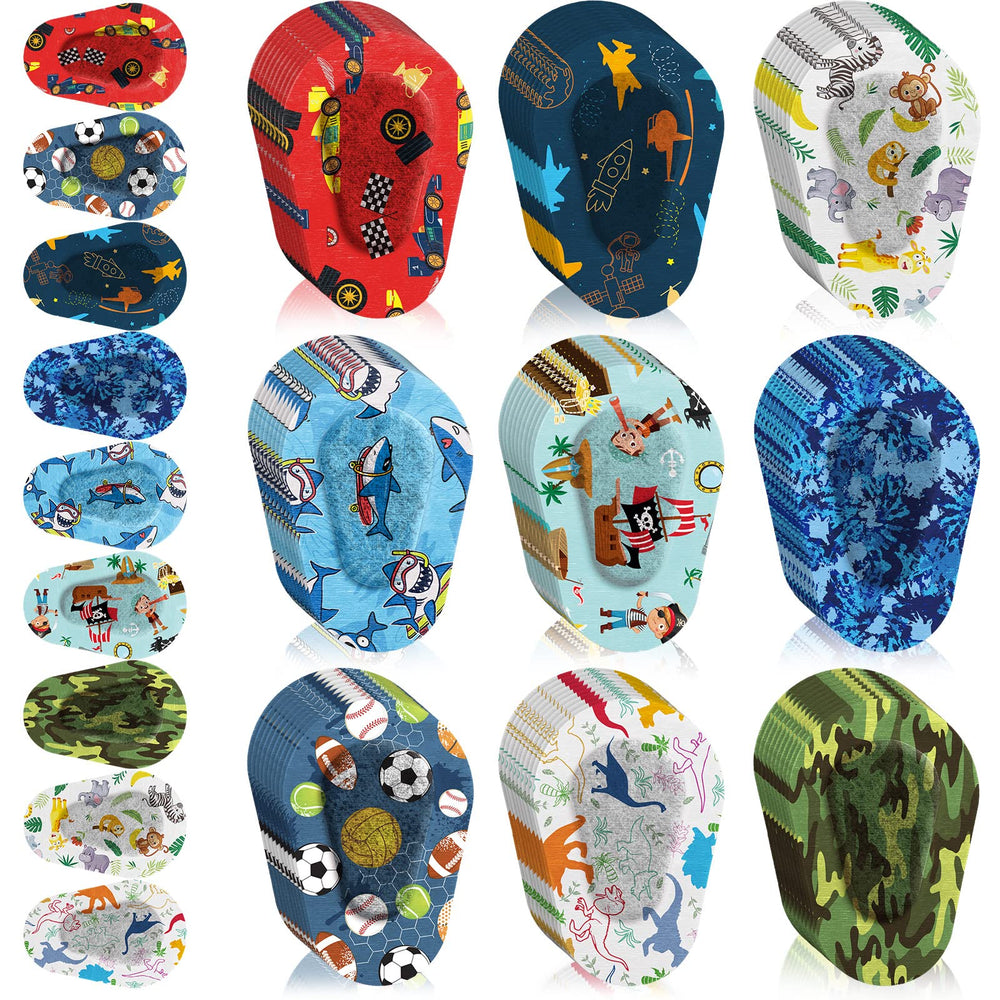 Toulite parche frontal del paquete mostrando cantidad y diseños, práctico para padres