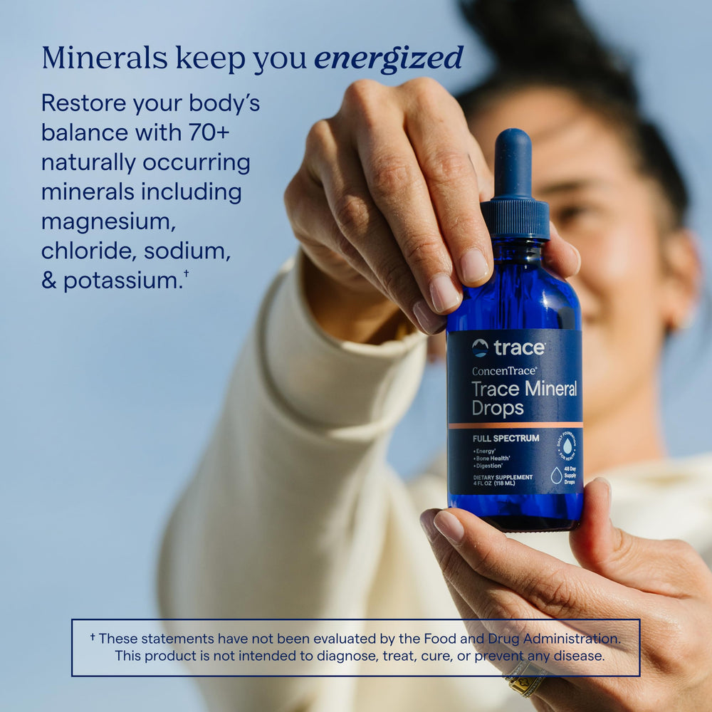 Etiqueta Trace Minerals con información nutricional clara para elegir con confianza
