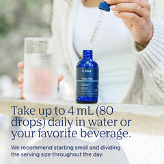 Trace Minerals botella con tapita medidora demostrando control de la dosis
