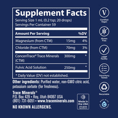 Trace Minerals comparación de tamaño para mostrar portabilidad y rendimiento