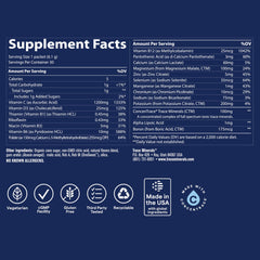 Trace Minerals efervescencia en vaso mostrando disolución rápida y sabor