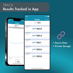 Trackstar app móvil sincronizando datos por Bluetooth para seguimiento diario