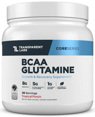 Transparent Labs botella frontal mostrando el envase y beneficios claros