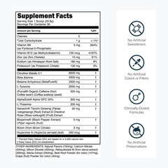 Transparent Labs etiqueta clara con lista de ingredientes visible y transparente