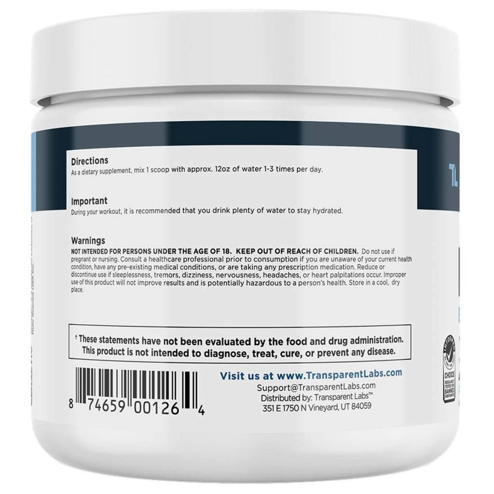 Transparent Labs producto en entorno exterior para recuperación tras esfuerzo