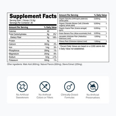 Vaso con mezcla durazno-mango Transparent Labs, bebida refrescante y rica en nutrientes