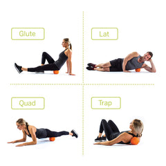 TriggerPoint GRID Ball etiqueta con dimensiones y garantía para información clara