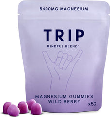 TRIP paquete frontal mostrando 60 gominolas y beneficios portátiles