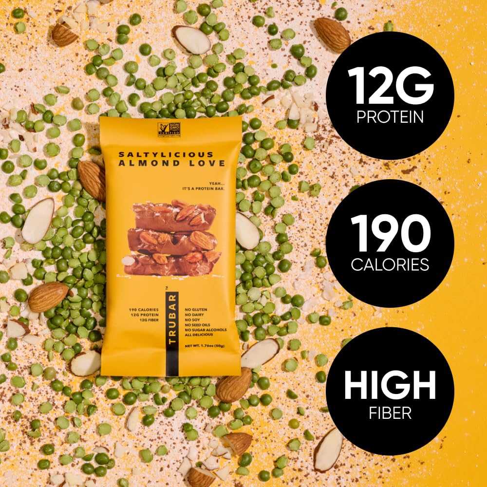 TRUBAR ingredientes clave almendras y cassava que ofrecen fibra y textura sin gluten