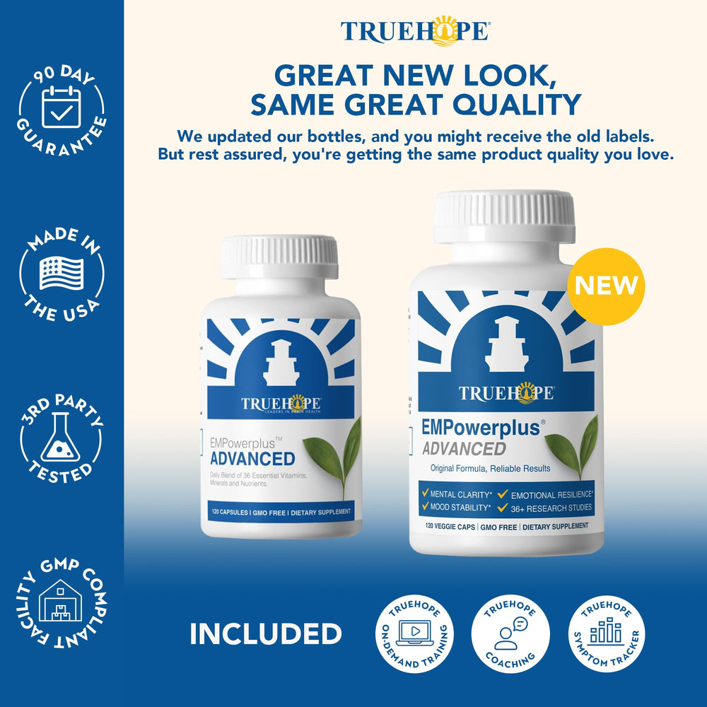 Truehope lista de ingredientes destacando minerales quelados y equilibrio