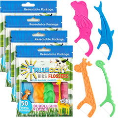 Trueocity empaque frontal con cuatro figuras de animales y 200 unidades, atractivo visual