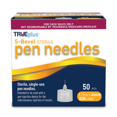TRUEplus empaque frontal mostrando caja y cantidad, práctico para reposición
