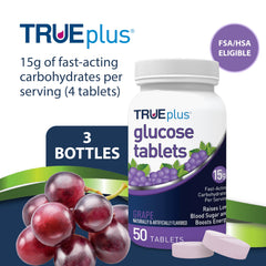 TRUEplus primer plano de una tableta mostrando textura y forma masticable, consumo sencillo