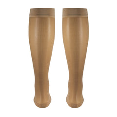 Truform media beige en pierna mostrando aspecto elegante diario