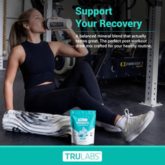 TRULABS etiqueta nutricional detallada informando electrolitos y vitaminas