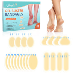 Uiheex frente del empaque mostrando 21 parches y beneficios de protección