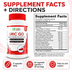 ULTALIFE URIC GO cápsula abierta mostrando ingredientes activos